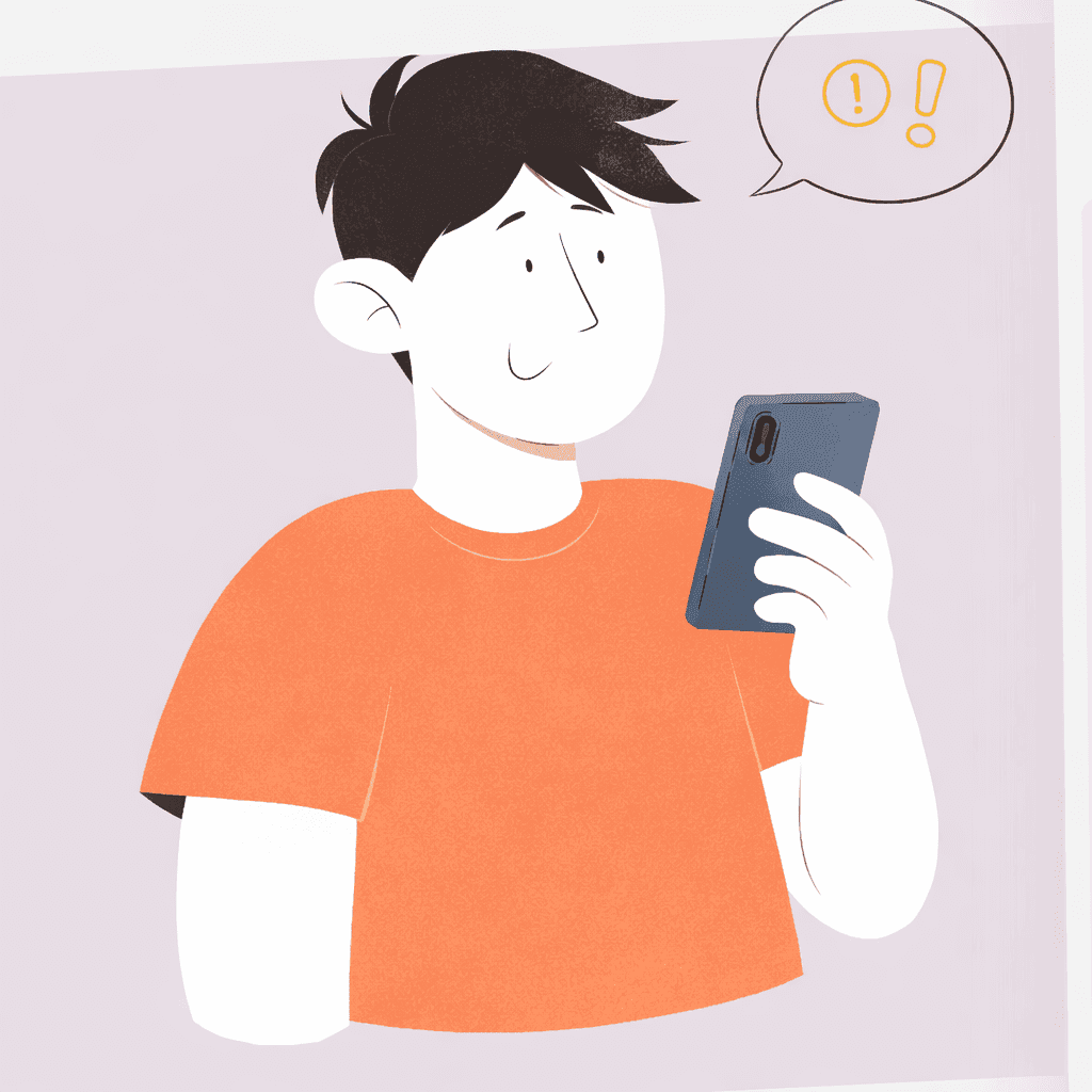 Person scheduling a visit on phone
